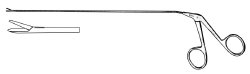 Alligator Forceps Sklar® 9-3/4 Inch Length OR / Surgical Grade German Stainless Steel NonSterile NonLocking Finger Ring Handle Straight Micro, Serrated Fenestrated Tips EACH MK-998462