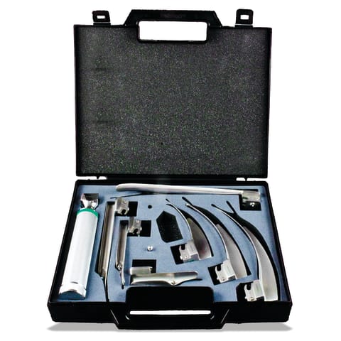 marketlab Reusable F/O Laryngoscope Sets Green Series Fiber Optic Set, Miller/MacIntosh Combo • German Profile  1 / each