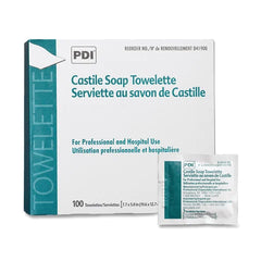 Swabs &amp; Preps Castile Soap Towelette ,100 per Paxk