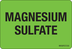 MedVision Label Paper Removable Magnesium Sulfate, 1" Core, 2" 15/16" x 2, Fl. Green, 333 per Roll - MV08FG7230