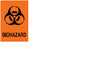 Pre-Printed Label Caution Label Red Biohazard / Symbol Black Biohazard 2 X 3 Inch MK-310070