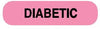 McKesson  Pre-Printed Label Auxiliary Label Pink Diabetic Black Safety and Instructional 1-1/4 X 5/16 Inch MK-747447