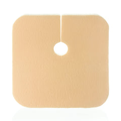 DermaRite Industries Foam Dressing DermaFoam® Tracheostomy 3-1/2 X 3-1/2 Inch Fenestrated Square Non-Adhesive without Border Sterile - M-946613-2878 - Each