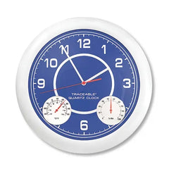 Market lab  Time, Temp, and Humidity Analog Wall Clock each  ML105270