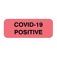 Market lab 5/16" x 13/16" Covid Positive Labels pack of 200 ML107039-RD