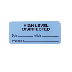 Market lab High Level Disinfected Label • Blue • 2.25"W x 1"H roll of 1000 ML34337
