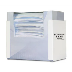 Market lab Bowman White Stainless Single Facemask Dispenser, 8"W x 5.25"D x 6"H each FB-040