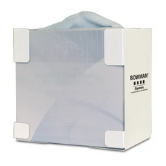 Market lab Bowman White Stainless Mask Dispenser • 7.8"W x 5.25"D x 7.5"H each FB-063