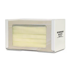 Market lab Bowman White Stainless Single Face Mask Dispenser with Dual Mounting, 7.56"W x 4.13"D x 4.25"H each FB-064