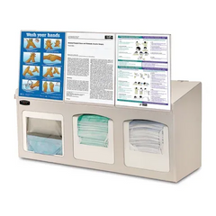 Market lab Bowman ABS Triple Surgical Mask Dispenser, With Three Sign Holders • 26.5"W x 10.69"D x 20.69"H each FM004-0212