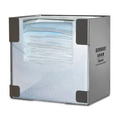 Market lab Bowman Stainless Large Box Single Mask Dispenser • 7.8"W x 5.25"D x 7.5"H each FM063-0300