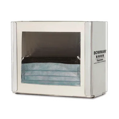 Market lab Bowman Face Shield Dispenser, Stainless • 9.06"W x 4.06"D x 7.53"H each FM090-0300
