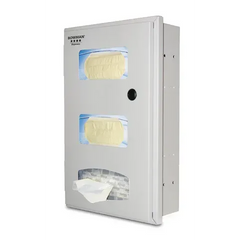 Market lab Bowman Steel Recessed Double Mask and Single Glove Dispenser • 12.34"W x 4.77"D x 18.83"H each  RE302-0012