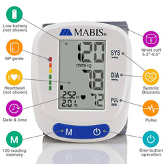 MABIS Digital Wrist Blood Pressure Monitor AM-04-615-001