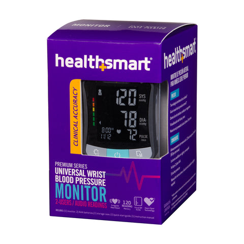 HealthSmart Premium Series Wrist Digital Blood Pressure Monitor AM-04-820-001