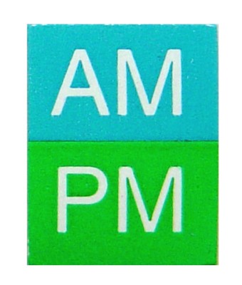 LidPak Coding Label - AM & PM - Roll Of 500