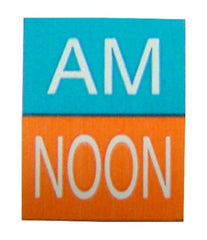 LidPak Coding Label - AM & Noon - Roll Of 500