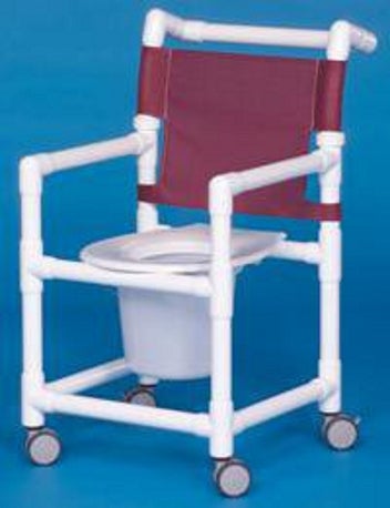 IPU Commode / Shower Chair Standard PVC Frame Mesh Back - M-953062-4855 - Each