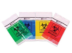 Market Lab Inc Specimen Transport Bag with Document Pouch SafeGuard® 6 X 10 Inch Plastic Zip Closure Biohazard Symbol / Storage Instructions NonSterile