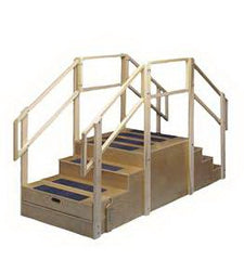 Alimed Training Stairs Bailey 10 X 59-1/4 X 96 Inch, 6 X 10 Inch Steps, 24 X 36 X 36 Inch Platform