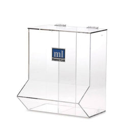 Market Lab Inc PPE Dispenser MarketLab Wall Mount Clear 10.25 X 12.4 X 14.75 Inch Acrylic