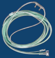 ETCO2 Nasal Sampling Cannula with O2 Delivery With Oxygen Delivery McKesson Adult Curved Prong / NonFlared Tip