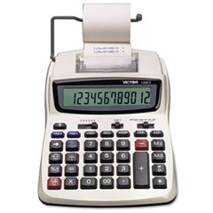 Victor® 1208-2 Two-Color Compact Printing Calculator, Black/Red Print, 2.3 Lines/Sec