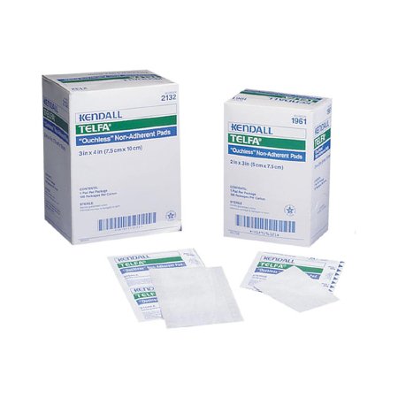 Cardinal Non-Adherent Dressing Telfa™ Ouchless Cotton / Film 3 X 8 Inch NonSterile