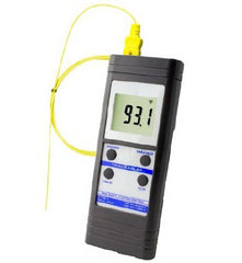 Cole-Parmer Inst. Digital Thermometer Traceable® Big Digit Fahrenheit / Celsius -58° to 2000°F (-50 to 1300°C) Type K Beaded Probe Battery Operated
