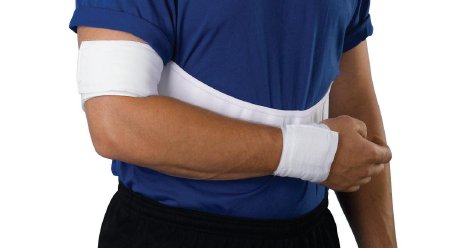 DeRoyal Shoulder Immobilizer DeRoyal® Large Foam / Polyester / Cotton Hook and Loop Closure Left or Right Arm