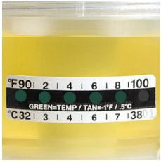 Globe Scientific Liquid Crystal Thermometer Strips Accuracy ± 1°F For Drug Testing and Urine Collection Containers