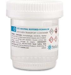 StatLab Medical Products Prefilled Formalin Container StatClick™ Polypropylene 30 mL Fill in 60 mL (2 oz.) Screw Cap Warning Label NonSterile