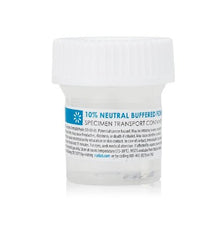 StatLab Medical Products Prefilled Formalin Container StatClick™ Polypropylene 10 mL Fill in 20 mL (0.67 oz.) Screw Cap Warning Label NonSterile