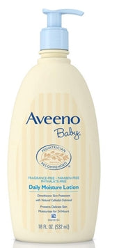 Johnson & Johnson Consumer Baby Lotion Aveeno® 18 oz. Pump Bottle Unscented Lotion