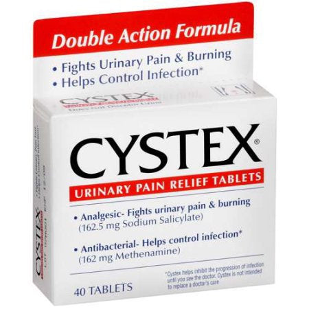 Emerson Healthcare Urinary Pain Relief Cystex® 162 mg - 162.5 mg Strength Methenamine / Sodium Salicylate Tablet 40 per Box