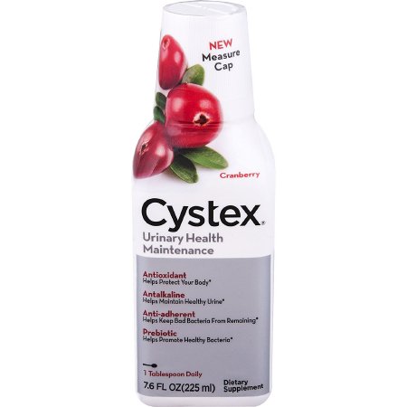Emerson Healthcare Dietary Supplement Cystex® Urinary Health Maintenance Asorbic Acid / Proprietary Blend 60 mg - 1000 mg Strength Liquid 7.6 oz. Cranberry Flavor