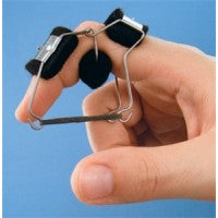 Alimed Finger Knuckle Bender Splint Bunnell™ Adult Medium Left Hand Black / Silver