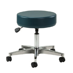 Clinton Industries Exam Stool Premier Series Backless Pneumatic Height Adjustment 5 Casters Warm Gray