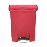 RJ Schinner Co Trash Can Rubbermaid® Slim Jim® 8 gal. Rectangular Red Plastic Step On - M-1004028-4778 - Each
