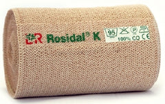 Lohmann & Rauscher Compression Bandage Rosidal® K 4-7/10 Inch X 5-1/2 Yard High Compression Clip Detached Closure Tan NonSterile