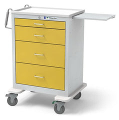 Waterloo Industries Isolation Cart Steel 24.5 X 29 X 43.5 Inch Light Gray, Yellow 16.5 X 22 Inch, Drawer Height: One 3 Inch Drawer, One 6 Inch Drawer, Two 9 Inch Drawer