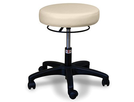 Hausmann Industries Economy Air-Lift Stool Hand Operated Air Spring Pneumatic Height 5 Casters Marina