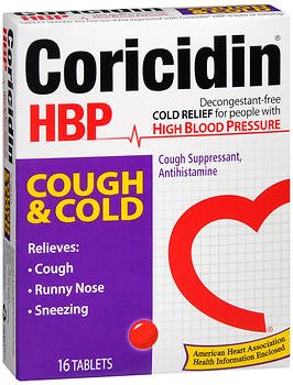 Bayer Cold and Cough Relief Coricidin® HBP 4 mg - 30 mg Strength Tablet 16 per Box