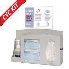 Bowman Manufacturing Hygiene Dispensing Station BOWMAN® Floor Stand Quartz Beige 18.00 X 18.00 X 56.60 Inch Aluminum / Cold Rolled Steel / PETG Plastic