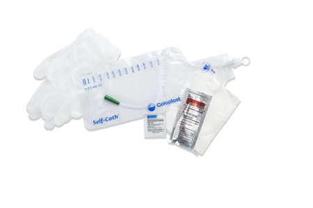 Coloplast Intermittent Closed System Catheter Self-Cath® Coude Olive Tip 16 Fr. Without Balloon Lubricated PVC