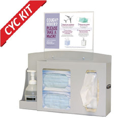Bowman Manufacturing Hygiene Dispensing Station BOWMAN® Surface Mount Quartz Beige 5.14 X 17.90 X 23.04 Inch Aluminum / PETG Plastic