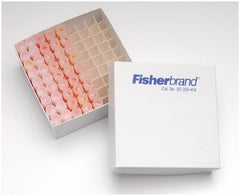 Fisher Scientific Cryo/Freezer Box 2 X 5 X 5 Inch, White, -196°C Operating Temperature For Mechanical Freezers and Liquid Nitrogen Tanks and Storage System