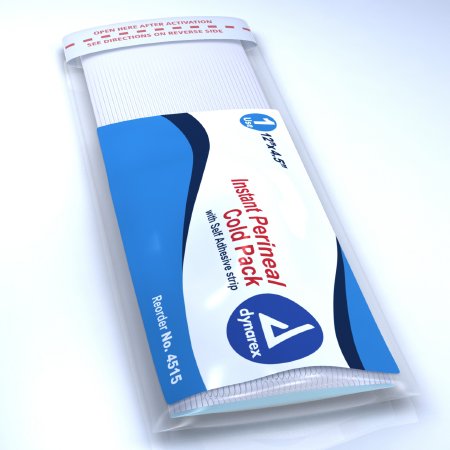 Dynarex Instant Cold Pack Dynarex® Perineal One Size Fits Most 4-1/2 X 12 Inch Plastic / Calcium Ammonium Nitrate / Water Disposable