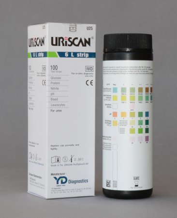 Biosys Labs Urinalysis Test Uriscan® Blood, Glucose, Leucocytes, Nitrite, pH, Protein 100 per Bottle