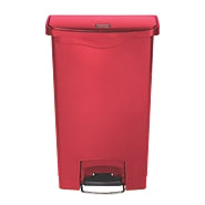RJ Schinner Co Trash Can Rubbermaid® Slim Jim® 13 gal. Rectangular Red Plastic Step On - M-1007556-3910 - Each